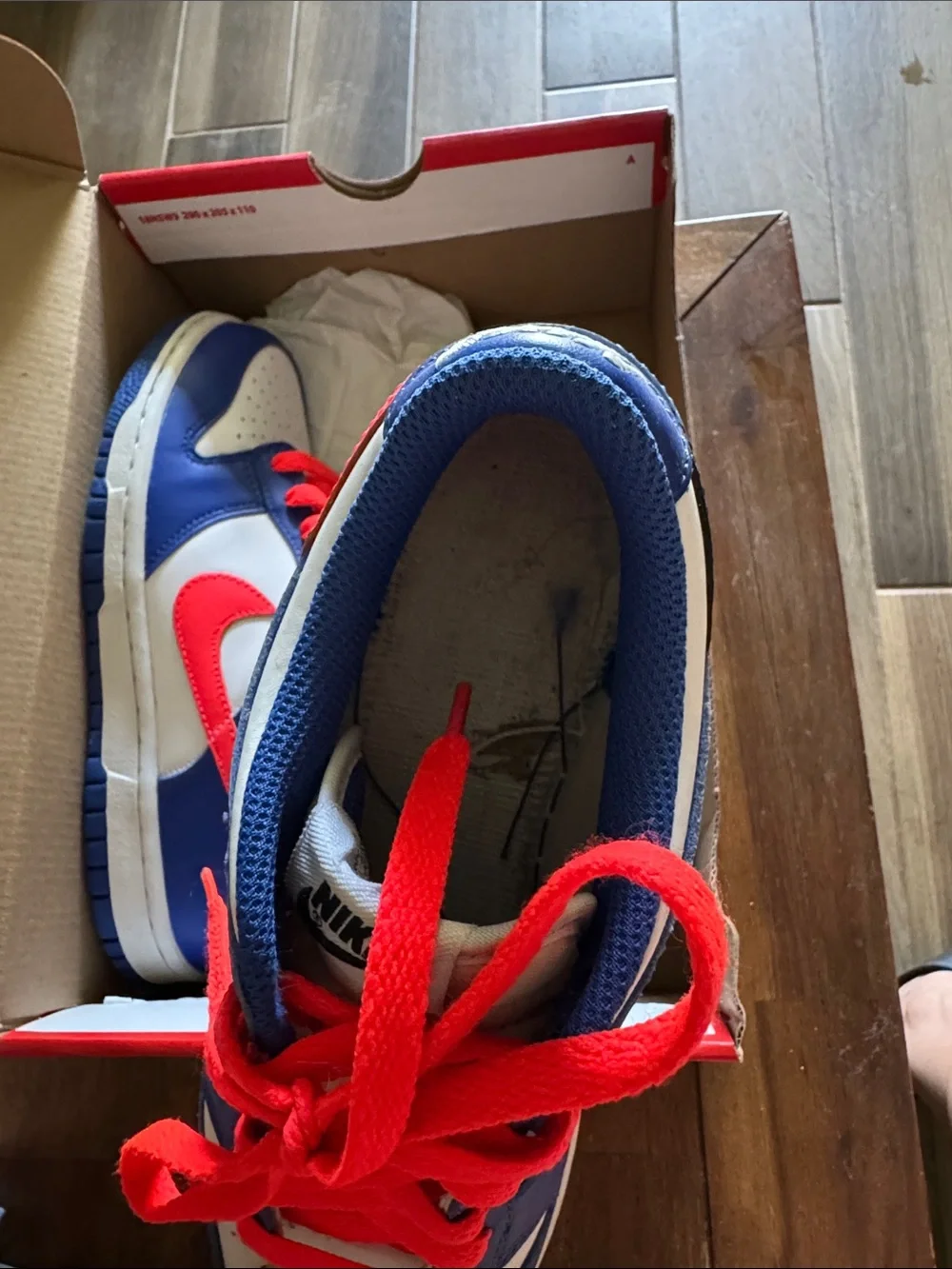 Nike Dunk Low (GS) Sail Blue Red Black Low-Top Sneakers